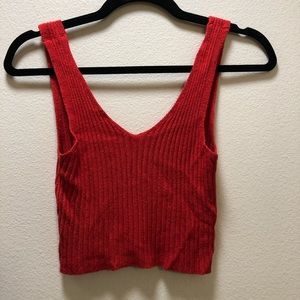 Red Cropped Tank